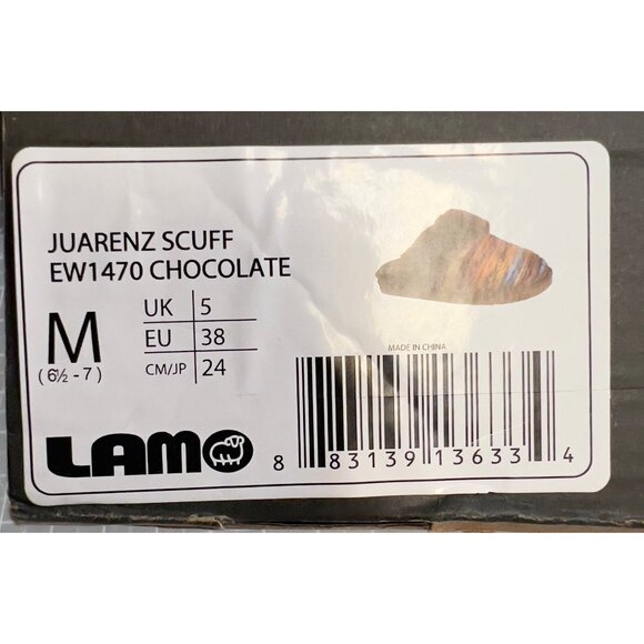 Women's Juarez Scuff Slippers by LAMO Chocolate Sz. 7 Medium New - Picture 8 of 9